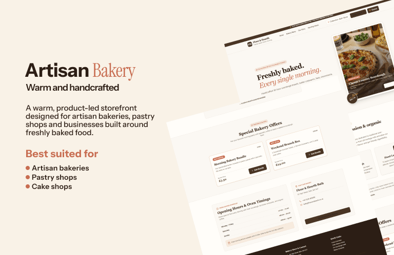 Artisan Bakery theme preview