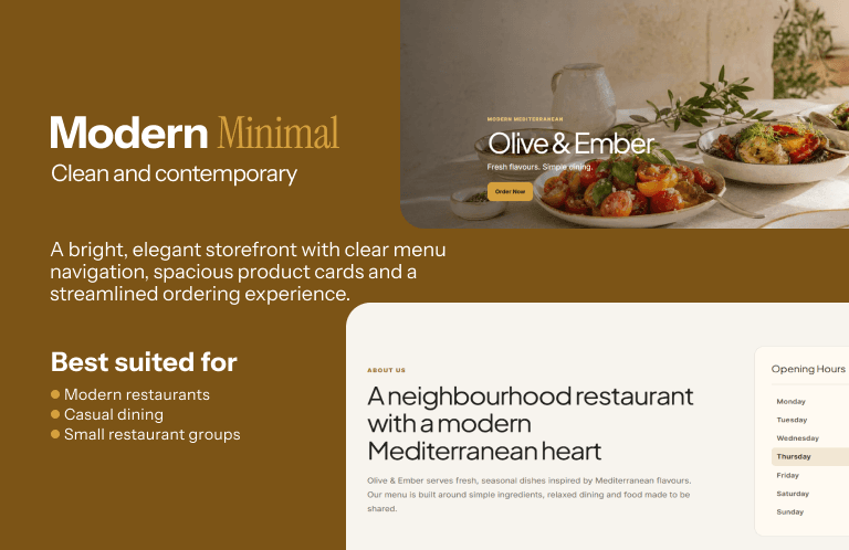 Modern Minimal theme preview